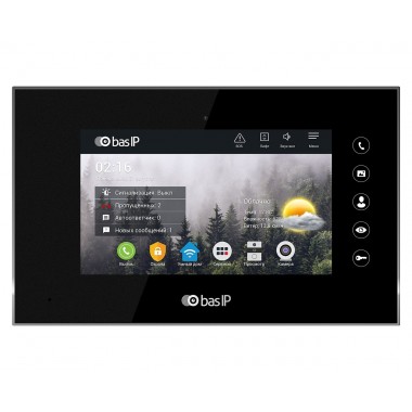 Монитор IP-видеодомофона цветной AQ-07 BLACK (AQ-07 B v4)
