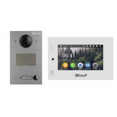 Комплект вызывной панели с монитором AV-01ED GREY+AP-07L SILVER
