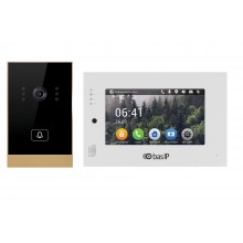 Комплект вызывной панели с монитором AV-02 GOLD+AP-07L SILVER