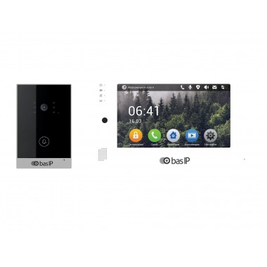 Комплект вызывной панели с монитором AV-02 SILVER+AP-07L WHITE