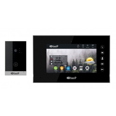Комплект вызывной панели с монитором AV-02D SILVER+AQ-07 BLACK