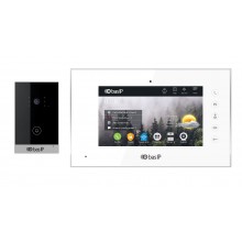Комплект вызывной панели с монитором AV-02D SILVER+AQ-07 WHITE