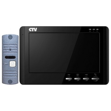 Комплект видеодомофона CTV-DP1700M (цвет черный)