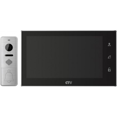 Комплект видеодомофона CTV-DP3701 B (чёрный)