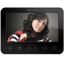 Монитор домофона цветной KW-E706FC-W100 (черный)