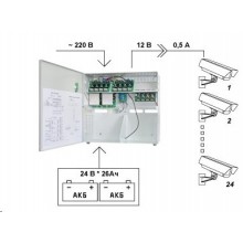 Источник вторичного электропитания резервированный SKAT-V.24х12VDC