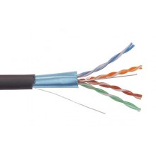 Кабель симметричный (витая пара), черный F/UTP 4х2х24AWG кат.5E solid LDPE (LC3-C5E04-339)