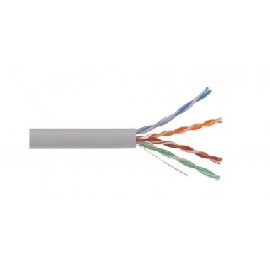 Кабель симметричный (витая пара), серый U/UTP 4x2х24AWG кат.5E solid LSZH (LC1-C5E04-121)