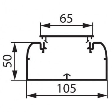 Короб DLP 105х50 одноканальный с гибкой крышкой LegranD 010429