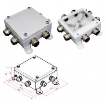Коробка монтажная огнестойкая КМ-О (16к)-IP66-1515, 8 вводов