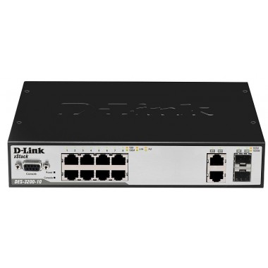 Сетевой коммутатор 8 + 2 портовый DES-3200-10