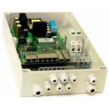 Коммутатор для подключения 6 камер Tfortis PSW-2G 6F+