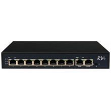 Коммутатор с питанием по PoE RVi-1NS08F-2T (1G)