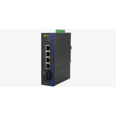 Промышленный PoE коммутатор с медиаконвертером NT-IN124-4PoE-20