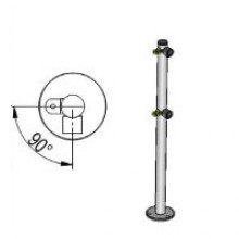 Стойка ограждения Praktika Стойка ограждения с 2-мя полупетлями L-образная