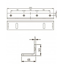 Крепление L-образное L-кронштейн для EMC 600 ALH и EMC 600-2 ALH