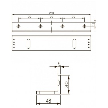 Крепление L-образное L-кронштейн для EMC 600 ALH и EMC 600-2 ALH