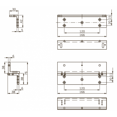 Крепление L+Z bracket set for EMC 400 AH