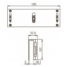 U-образный кронштейн UBG-10/12 для EMC 600 ALH