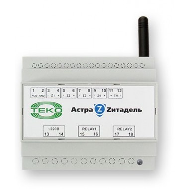 Блок релейный радиоканальный системы Астра-Zитадель на DIN-рейку Астра-Z-8245