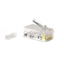 Разъем RJ-45(8P8C) под витую пару PLUG-8P8C-U-C6-100 (100шт.)