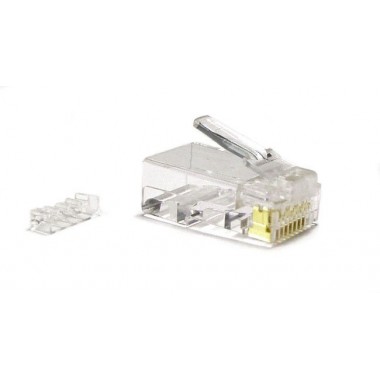 Разъем RJ-45(8P8C) под витую пару PLUG-8P8C-U-C6-100 (100шт.)