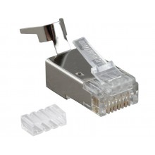 Разъем RJ-45 (8P8C) под витую пару PLUG-8P8C-UV-C6-TW-SH-10