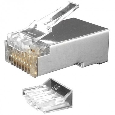 Разъем RJ-45 (8P8C) RJ-45 (8P8C) CAT6, экран., со вставкой