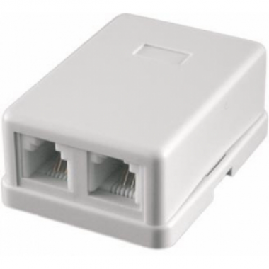 Розетка компьютерная 2 выхода STK-RJ-45(8P8C), CAT.6, 2 выхода, Dual IDC компьютерная розетка