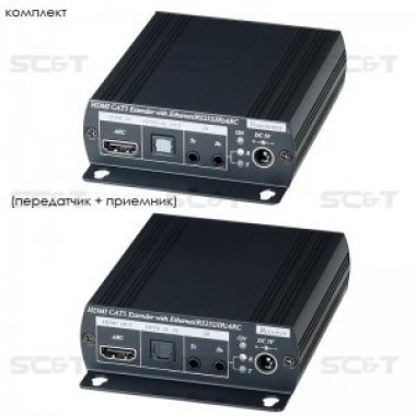 Удлинитель HDMI, Ethernet, ИК-сигнала, RS232, ARC HE02N