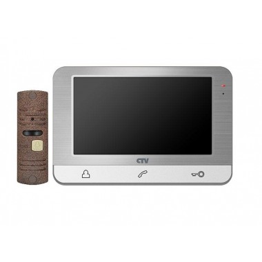 Комплект видеодомофона CTV-DP1703 S (серебро)