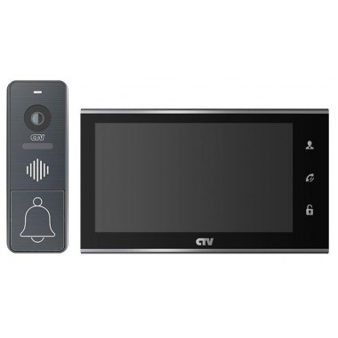 Комплект видеодомофона CTV-DP4707IP B (чёрный)