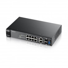 L2 коммутатор rack 19", 8xGE, 2xCombo (SFP/RJ-45), бесшумный GS2210-8-EU0101F