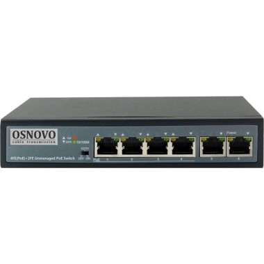 Коммутатор 6-портовый Fast Ethernet с РоЕ SW-20600/B(60W)