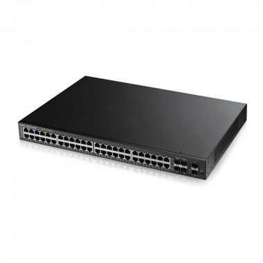 L2 коммутатор PoE+ rack 19", 44xGE PoE+, 4xCombo (SFP/RJ-45), 2xSFP GS2210-48HP-EU0101F