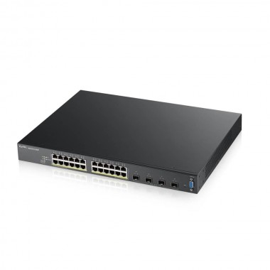 L2+ коммутатор PoE+ rack 19", 24xPoE+, 4xSFP+, стекируемый (до 2) XGS2210-28HP-EU0101F