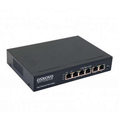 Коммутатор 6-портовый  Fast Ethernet с PoE SW-20600(80W)