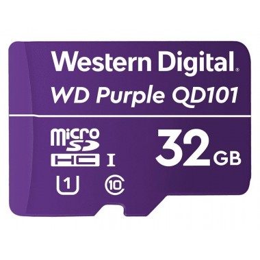 Карта памяти WD Purple SC QD101 Ultra Endurance MicroSDHC 32ГБ, Class 10 UHS 1 (WDD032G1P0C)