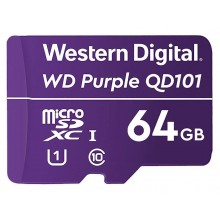 Карта памяти WD Purple SC QD101 Ultra Endurance MicroSDHC 64ГБ, Class 10 UHS 1 (WDD064G1P0C)