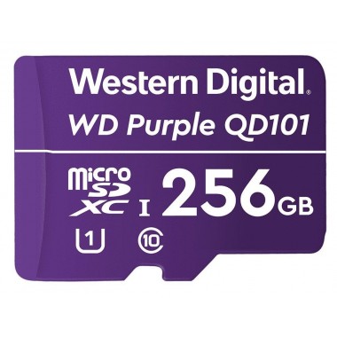 Карта памяти WD Purple SC QD101 Ultra Endurance MicroSDHC 256ГБ, Class 10 UHS 1 (WDD256G1P0C)